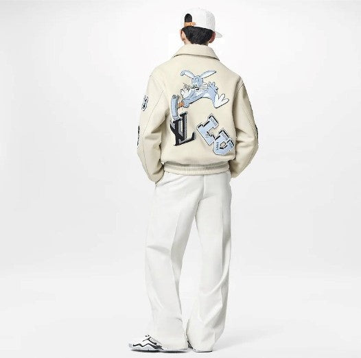 Jacket Louis Vuitton Varsity “Multi-Patches Mixed/Milky White”