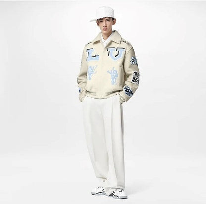 Jacket Louis Vuitton Varsity “Multi-Patches Mixed/Milky White”